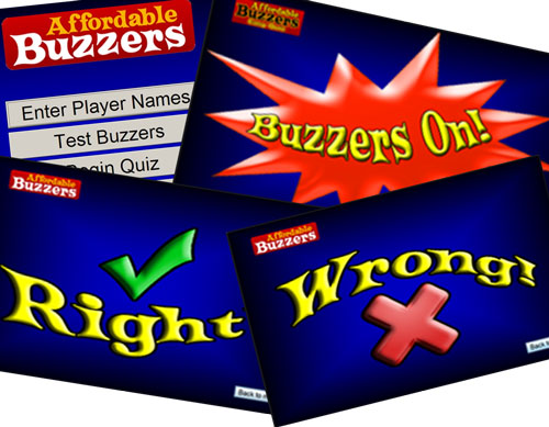 Affordable Buzzers FREE Easy Quiz Software Screen Shots for quiz games